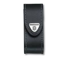 VICTORINOX Bolsa de Pel Negra com Clip Rotativo