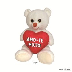 Urso Branco "Amo-te" 15 cm