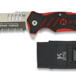 K25 Navalha Táctica Vermelha e Preta