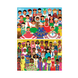 Puzzle 2 x 100 Meninas da América vs África